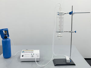 O3 Saline 1000mL Straight Flask Ozone Mixer Bubbler Saline Drip System with PVDF Drip Valve