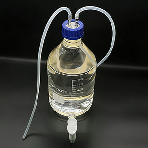 Laboratory Grade 2000ml Ozone Reaction Vessel with Glass-PTFE Drain Valve
