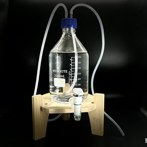 Laboratory Grade 2000ml Ozone Reaction Vessel with Glass-PTFE Drain Valve