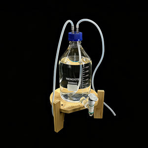 Laboratory Grade 2000ml Ozone Reaction Vessel with Glass-PTFE Drain Valve