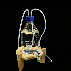 Laboratory Grade 2000ml Ozone Reaction Vessel with Glass-PTFE Drain Valve