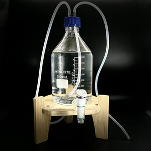 Laboratory Grade 2000ml Ozone Reaction Vessel with Glass-PTFE Drain Valve