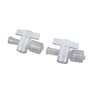 Robinet d'arrêt blanc 2 voies avec raccord Luer mâle et femelle transparent pour machine à ozone