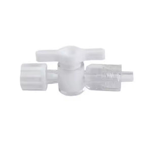 Robinet d'arrêt blanc 2 voies avec raccord Luer mâle et femelle transparent pour machine à ozone