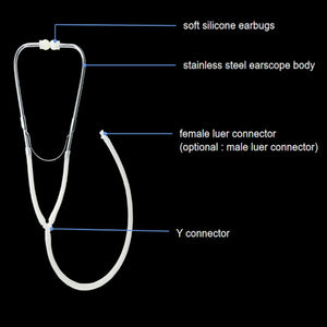AQUAPURE O3 Resistant Professional Ozone Stethoscope for Comfortable Ozone Ear Insufflation