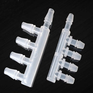 Raccord cannelé 5 voies en polypropylène 5WC-PP-4.8 pour tube de 4,8 mm / 3/16" de diamètre extérieur