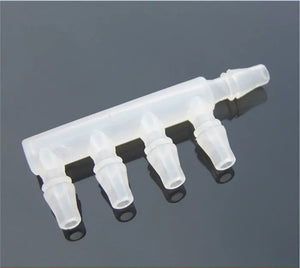 Raccord cannelé 5 voies en polypropylène 5WC-PP-4.8 pour tube de 4,8 mm / 3/16" de diamètre extérieur