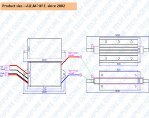 AQUAPURE 2000mg Ozone Cell 12V DC High Efficiency Quartz Tube Ozone Generator Part