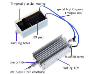AQUAPURE 2000mg Ozone Cell 12V DC High Efficiency Quartz Tube Ozone Generator Part
