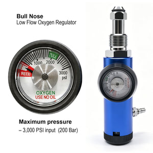 Bullnose Oxygen Tank Regulator 0-4 LPM for Ozone Therapy Devices