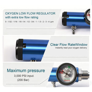 Bullnose Oxygen Tank Regulator 0-4 LPM for Ozone Therapy Devices