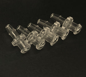 Connecteur Luer Lock femelle en polycarbonate transparent LL-F-PC-4.5 - Convient aux tubulures de 4mm et 5mm de DI, qualité médicale