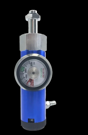 Régulateur de débit d'oxygène CGA540 conforme à la norme allemande DIN 477-6 avec manomètre pour bouteille d'oxygène