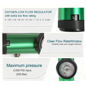 France AFNOR( F)  SI 22.91 *1.814 INT Low Flow Oxygen Regulator 0-4LPM
