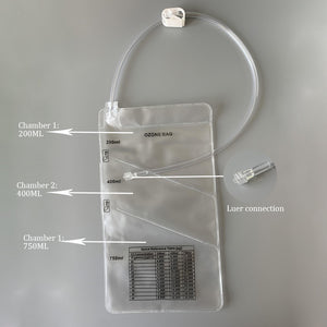 Cycle Use 20 400 750 mL Three Volume Chamber Sizes Ozone Insufflation Bag for Rectal