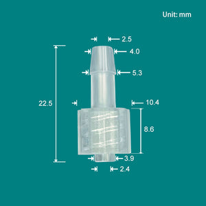 Leak-Resistant PC Luer Lock Male Fitting - Compatible with 4-5mm Inner Diameter Hose